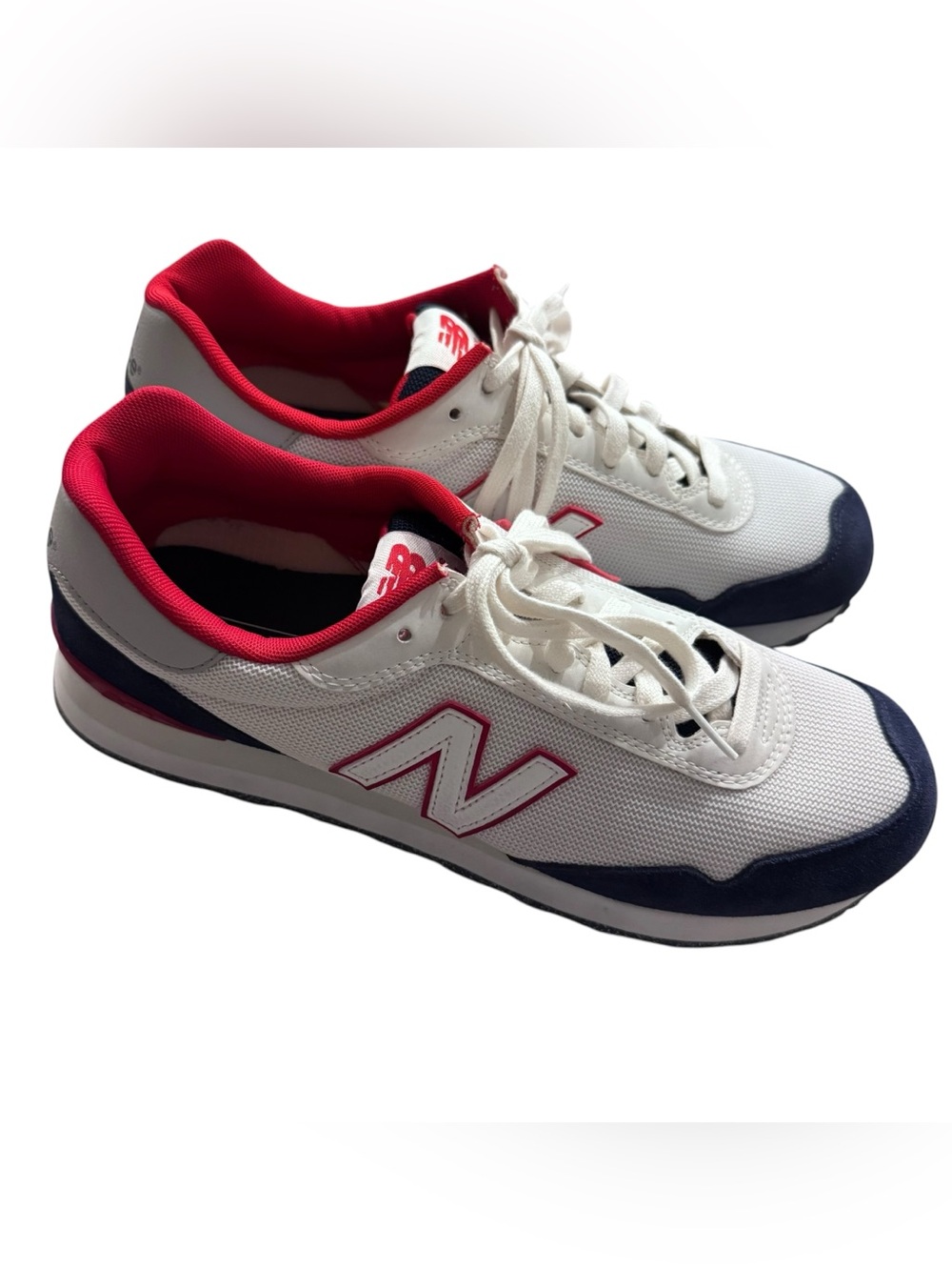 New Balance Men's White Navy Blue Red 515 Runner Sneakers Size 11 - Picture 3 of 11